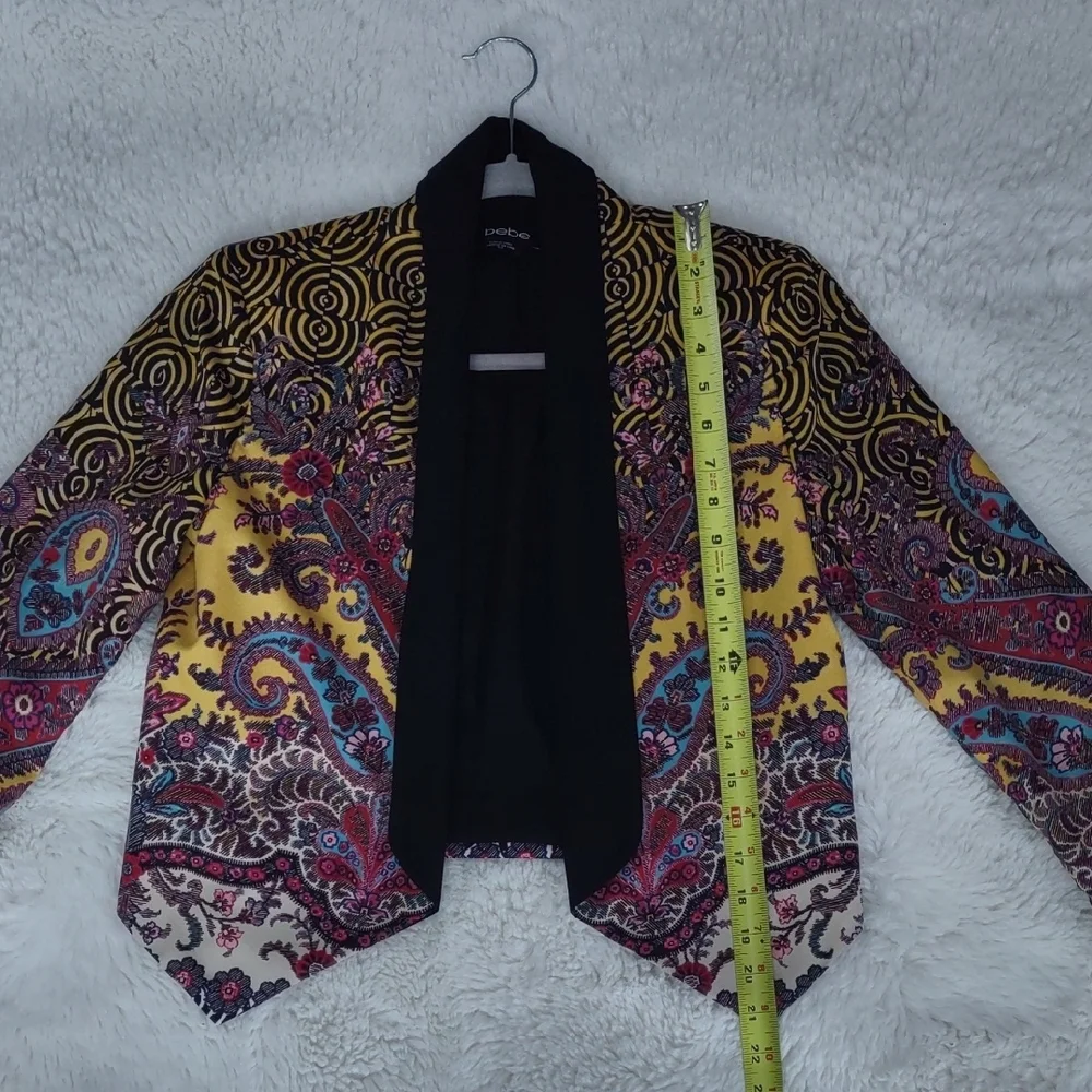 Bebe Women's Vibrant Paisley Blazer, Size S/P - Picture 10 of 16